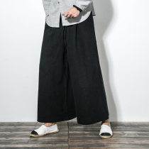 China Wind Mens Clothing Haren Pants Linen Pants Loose National Wind Cotton Numpsuit Pants Dress Tea Suit Old Coarse Cloth Mantra Pants