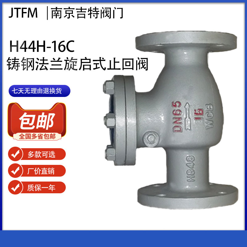 H44H-16C cast steel flange swirling check valve DN25 50 65 80 100 125 150 200