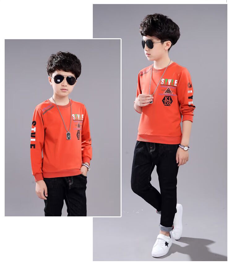 Áo thun bé trai dài tay cho bé trai mùa thu đông mặc áo ấm cho trẻ em quần áo cotton trẻ em cộng với áo nhung đáy áo thun trẻ em thái lan