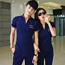 Summer casual two-piece fashion short-sleeved T-shirt mens 361 sportswear suit women Jordano couple half-sleeved thin