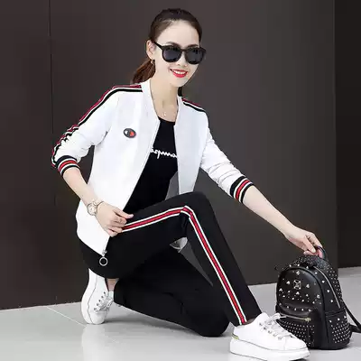 Autumn and winter 361 sportswear suit women Spring Autumn Jordano coat women cotton casual thick cotton three-piece thin