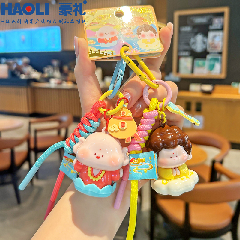 2026 New Style Buddha Series Cartoon Maitreya Buddha Keychain Exquisite Tathagata Buddha Pendant Scenic Spot Souvenir