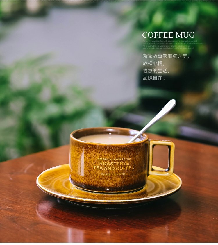 Tiếng Anh buổi chiều teacup xương Trung Quốc cốc cà phê nhỏ châu Âu với bộ bát đĩa hộ gia đình mèo cà phê bộ gốm - Cà phê bình pha cold brew