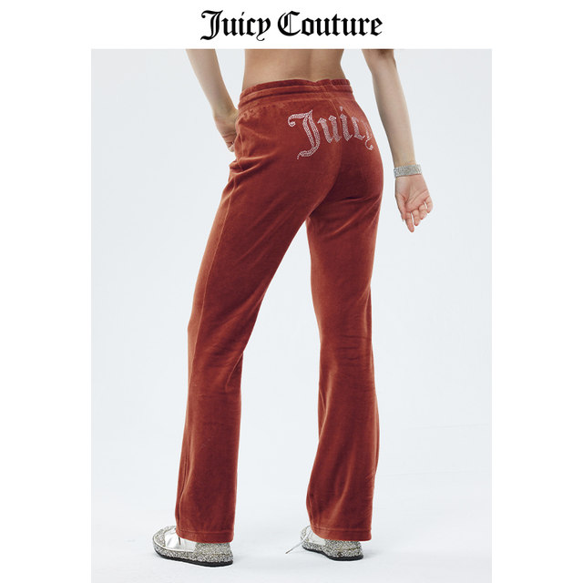 JuicyCouture ສີສົ້ມຊຸດແມ່ຍິງພາກຮຽນ spring ແລະ summer ໃຫມ່ dopamine velvet trousers velvet ອາເມລິກາ