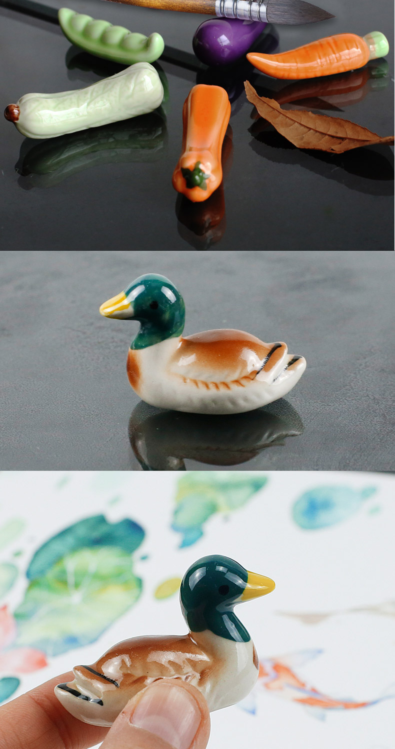 Jingdezhen gốm sáng tạo bút nghỉ ngơi cọ giá thủ công đồ trang trí bốn kho báu của cuốn sách giữ bút gốm còn lại - Trang trí nội thất dcor phòng ngủ chill