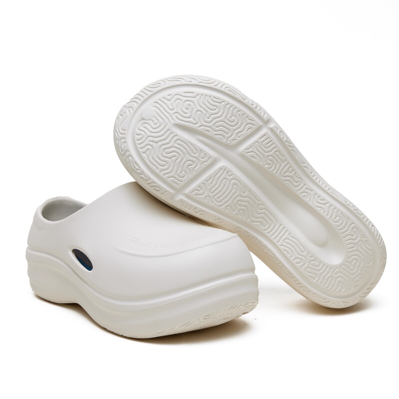 【Original Authentic】Reemustered Yuan Yiqi's Same Style Thick-Soled Height-Increasing Closed-Toe Slippers Chef Shoes