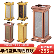 Hotel lobby elevator entrance trash can with smoke-out mall lobby elevator Hall vertical ash bucket high-grade marble