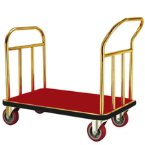  Stainless steel flat luggage car Hotel high-end large individual luggage car Airport luggage car driver luggage car