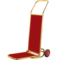  Stainless steel luggage car Hotel individual luggage car Hand luggage car Airport luggage car lobby high-end consignment car