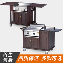  Hotel wooden frying pan truck Frying steak truck Electric frying pan truck Gas frying pan truck Teppanyaki car Fried rice frying car