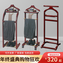 European style coat rack solid wood landing European style suit rack high-end luxury suite hanger bedroom living room vertical Mobile