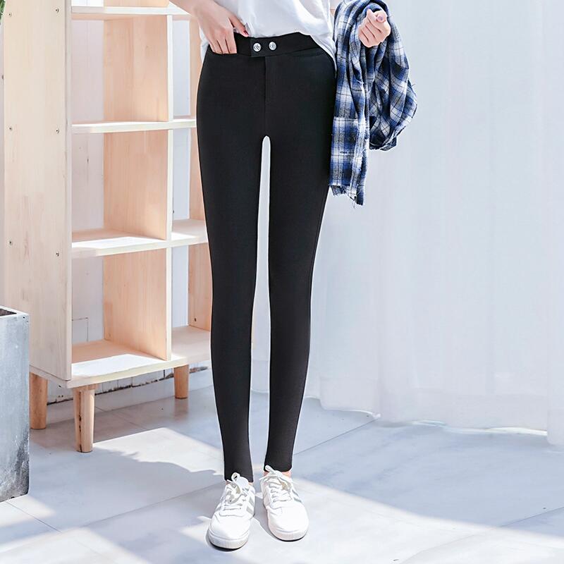 春秋新款高腰显瘦紧身小脚魔术裤