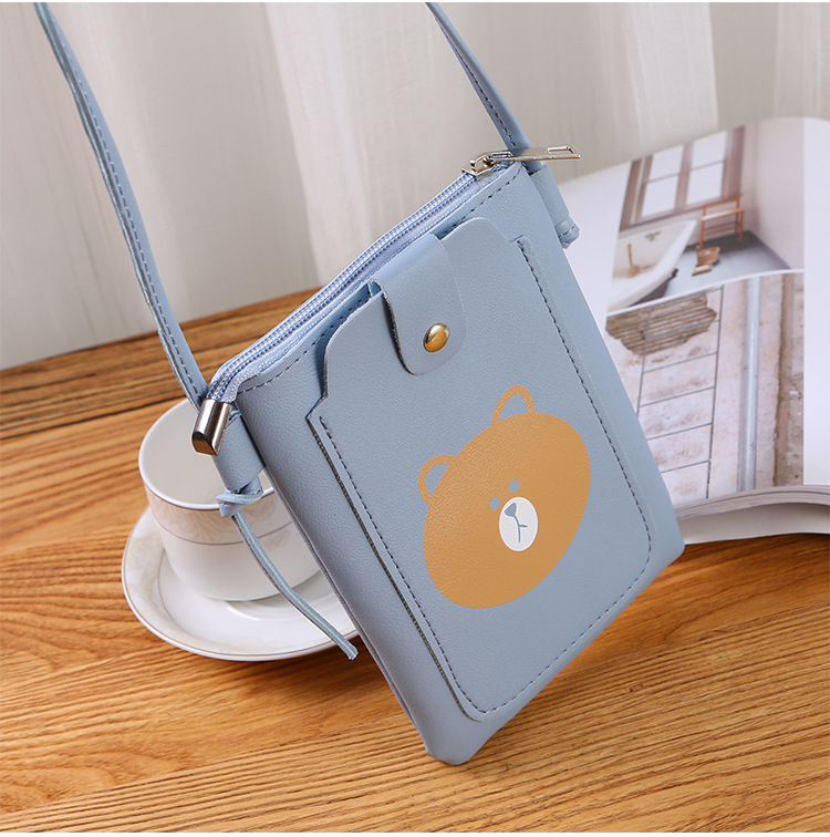 [9,9] túi nữ mới mini phim hoạt hình điện thoại di động túi xu hướng giản dị vai đơn nữ chéo ví tiền xu - Túi điện thoại túi đeo nam