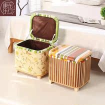 Recreational Bamboo Editorial Containing Stool Storage Clothing Containing Sitting Underwear socks Living room doorway Changing Shoes stool Dirty Clothes Multifunction