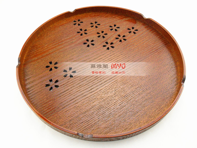 Quốc gia sakura khay rỗng trà bằng gỗ đặt khay trà Hàn Quốc sáng tạo khay đĩa tấm gỗ thìa gỗ