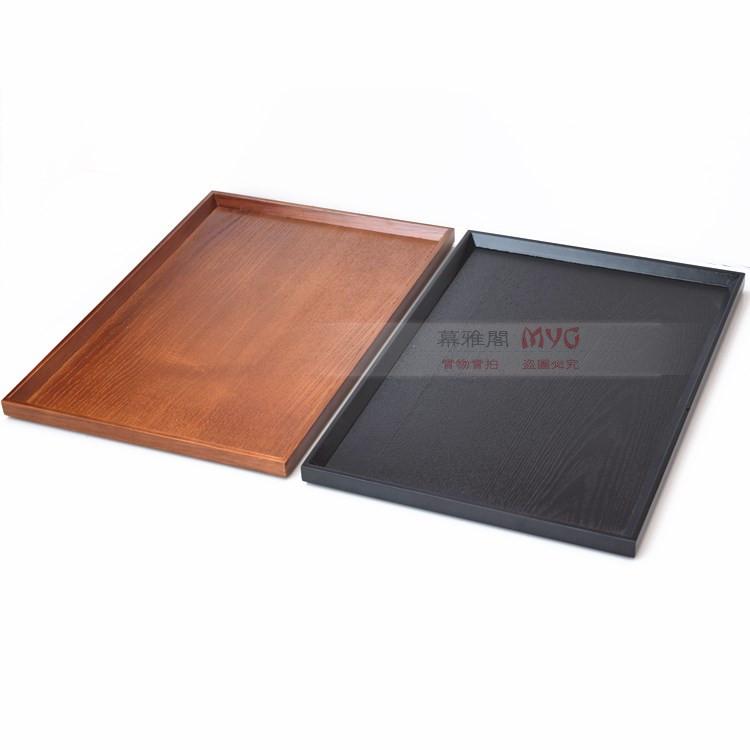 Pallet gỗ dài màu đen Tấm khay Nhật Bản Khay trà sáng tạo Bộ trà châu Âu bộ bình trà thủy tinh