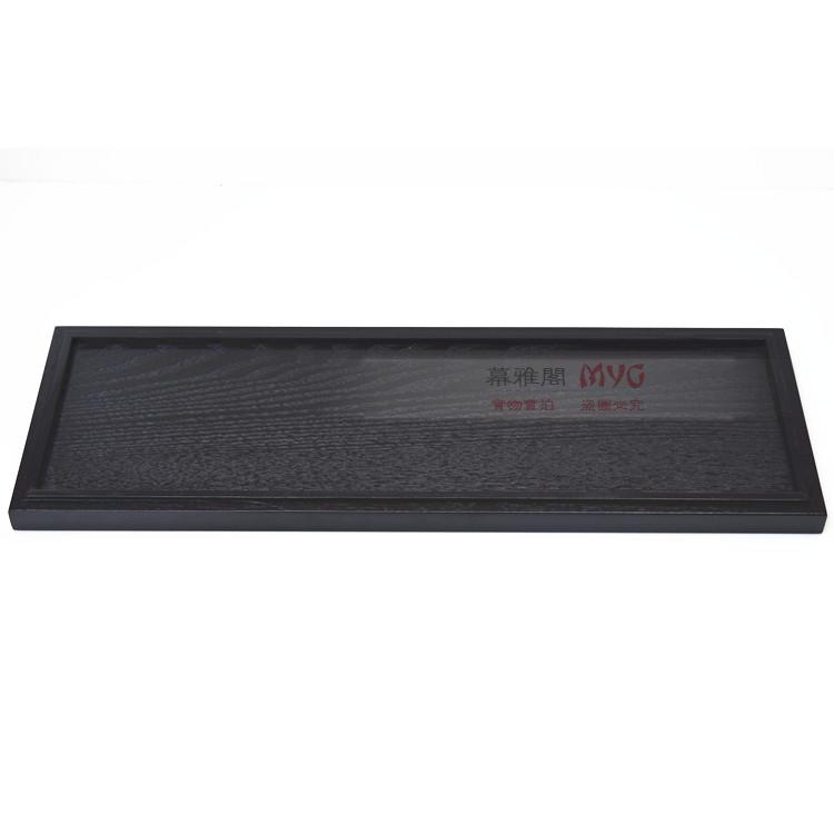 Pallet gỗ dài màu đen Tấm khay Nhật Bản Khay trà sáng tạo Bộ trà châu Âu bộ bình trà thủy tinh