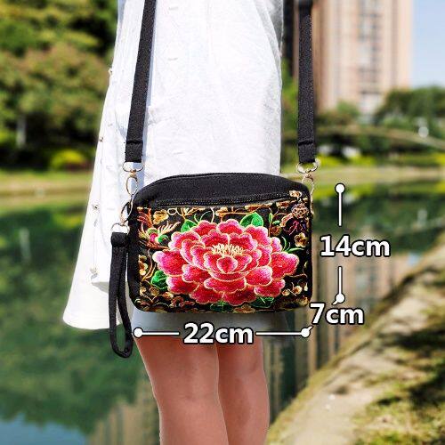 Yunnan Embroidery Bag Ethnic Wind Bag Package Women 2018 New Embroidered Bag Mobile Phone Zero Wallet Small Bag Oblique Satchel Cloth Bag