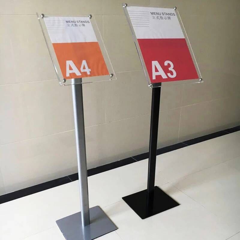 高級アクリルスタンド看板 縦型案内看板 広告ディスプレイ 案内看板 フレーム A3/A4 床置き水面看板