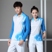Long-sleeved badminton suit suit mens and womens table tennis suit Slim-fit breathable training suit trousers volleyball sportswear promotion