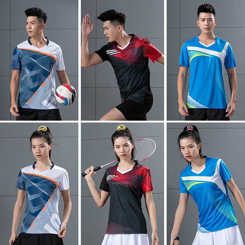Custom Large Size Code Speed Dry Badminton Suit Suit Men And Women Couple Running Team Training Clothing Group Purchase of Volleyball Clothing