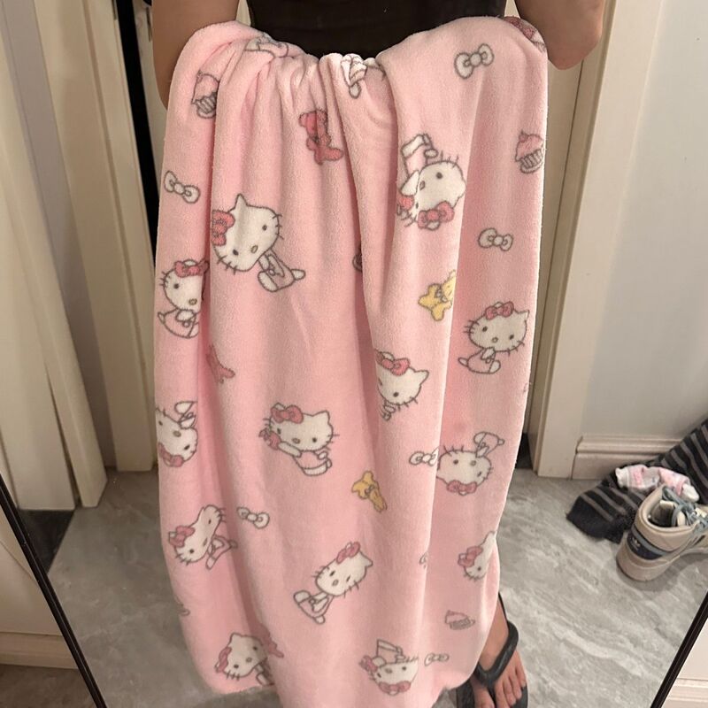 Cute Sweetheart Kitty Cat Coral Bath Towel Women's Towel Quick-Drying and Water-Absorbent Student Dormitory Adult Home Wrap Towel Cute Sweetheart Kitty Cat Coral Bath Towel Women's Towel Quick-Drying and Water-Absorbent Student Dormitory Adult Home Wrap Towel