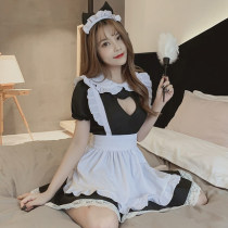 Sexy lingerie Lace maid Extreme temptation Sexy maid uniform Nightclub Rabbit cat Lang small chest student suit