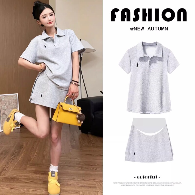 Maternity Wear 2026 New Summer Sports Suit Polo Collar Top Casual Skirt Pants Pregnant Mother High-End Summer Outfit Maternity Wear 2026 New Summer Sports Suit Polo Collar Top Casual Skirt Pants Pregnant Mother High-End Summer Outfit