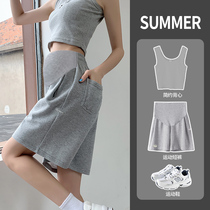 Maternity shorts womens summer thin outer casual pants for small people early pregnancy bottoming sports pants summer wear