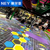 Gym private teaching multifunctional floor rubber mat floor glue PVC plastic floor 360 private education pattern custom floor mat