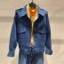 2021 Amash Xinte mới quầy thu đông thời trang đích thực quần áo denim rộng rãi hoang dã áo khoác ngắn hợp thời trang phụ nữ - Áo khoác ngắn