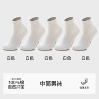 [5 пар, средняя трубка] 5 белых