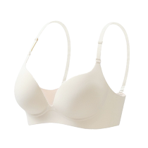 Catman Seamless Underwear Womens Summer Thin Sexy Small Breast Gathering and Enlargement Girly Bra Anti-sagging and Retractable Breasts