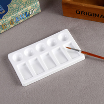 New environmentally friendly plastic ten-grid rectangular palette box gouache watercolor acrylic Chinese painting palette