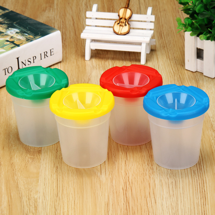 Small plastic transparent pen container toning cup Meilao cup Watercolor gouache acrylic paint pen bucket