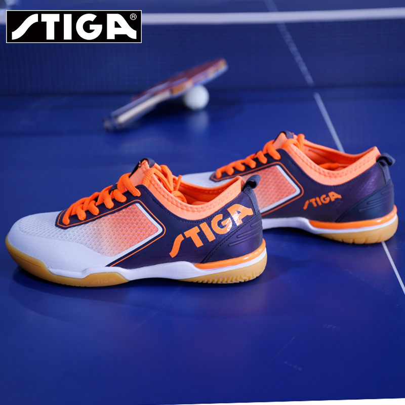 Stiga Table Tennis Shoes for Men, Professional Competition Shoes, Non-Slip, Stiga Women's Shoes, Rubber Sole, Men's Shoes, Wear-Resistant, Genuine Product
