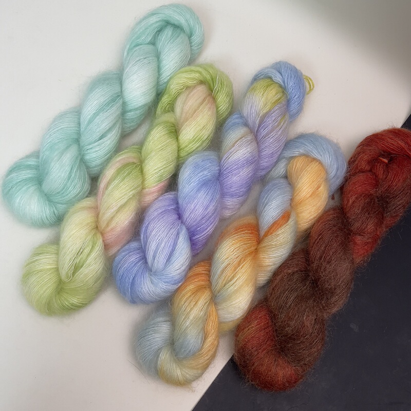 Chungu|Hand-Dyed Baby Mohair 30 Baby Mohair 30 Merino Wool 40 Nylon 50 Grams/ 650m Chungu|Hand-Dyed Baby Mohair 30 Baby Mohair 30 Merino Wool 40 Nylon 50 Grams/ 650m