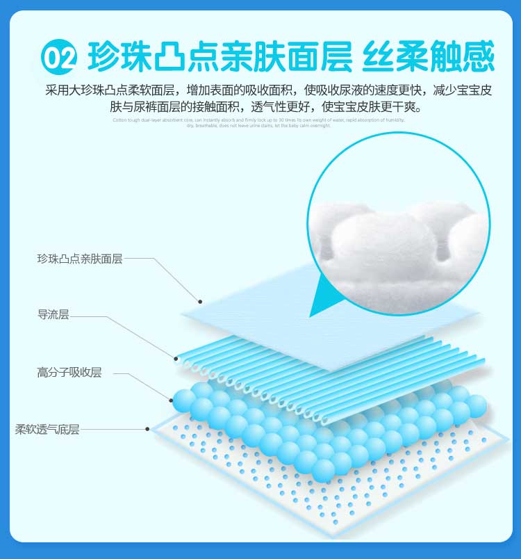 2 gói tã khô siêu mỏng Mi Fei cho bé sơ sinh nam và nữ tã cho bé quần thoáng khí tã dán moony