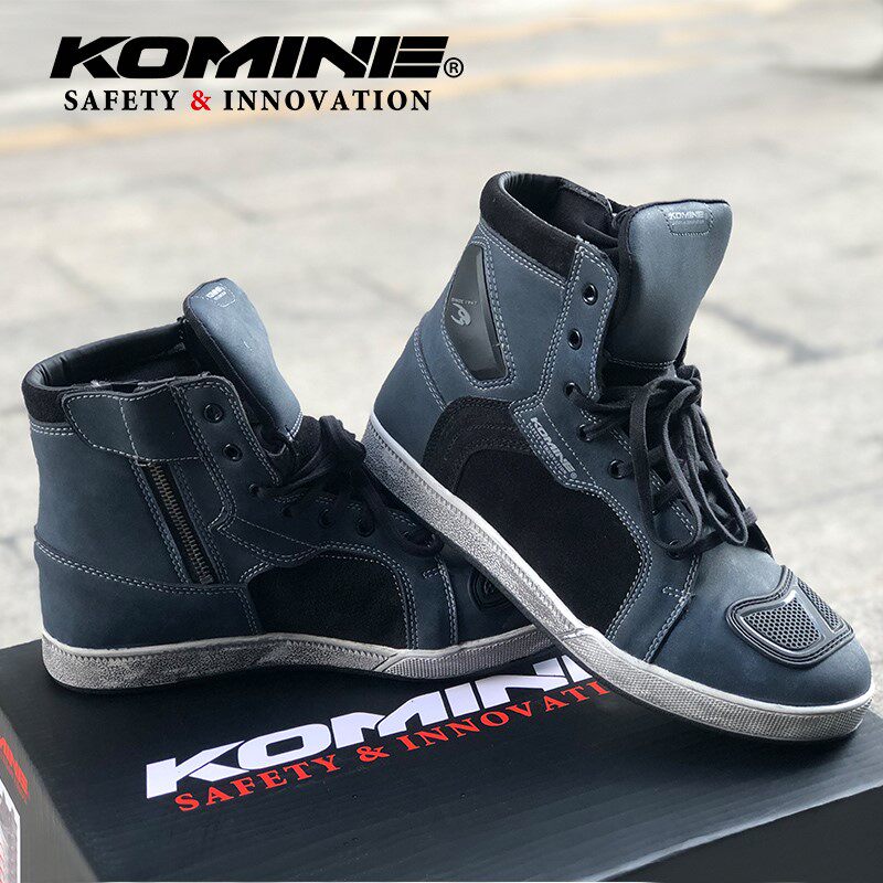 komine leisure locomotive knights all season shoes boots man waterproof and breathable riding psychedetTPR Protection BK-091