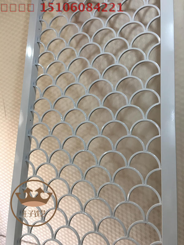 Fish scale professional modeling Wrought iron partition custom screen Hollow entrance window grille Home window grille custom European American