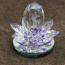 Car perfume seat Car crystal Guanyin lotus creative car decoration jewelry Car decoration supplies Interior