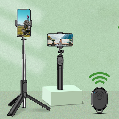 手机拍摄支架懒人桌面直播一体自拍杆三脚架夹自拍神器拍照三角架自杆拍手机架三脚架拍照支架户外支撑架