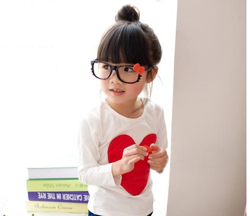 Kính Hello kitty khung kt nơ trẻ em không có ống kính khung kính có thể được trang bị cho cha mẹ-con kính gentle monster