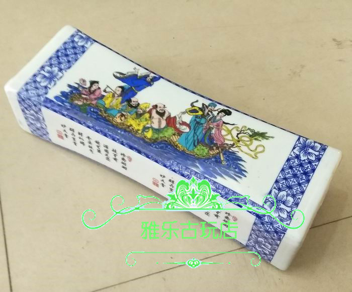 Antique porcelain Yuanjiang De Town Ceramic Enamel Pillow Pillow Pillow Large Octane Pillow