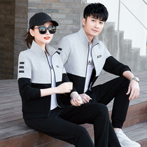 Spring and autumn Jordano cotton sports suit male and female student sweatshirt Xtep star couple outdoor leisure three-piece set