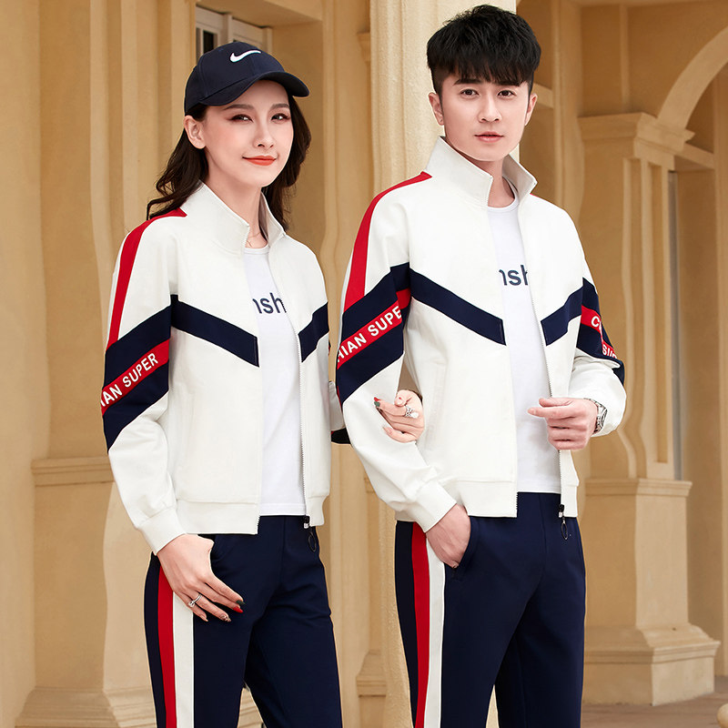 Spring and autumn couple sports suit Jordano cotton three-piece 361 male and female students outdoor fitness running clothes