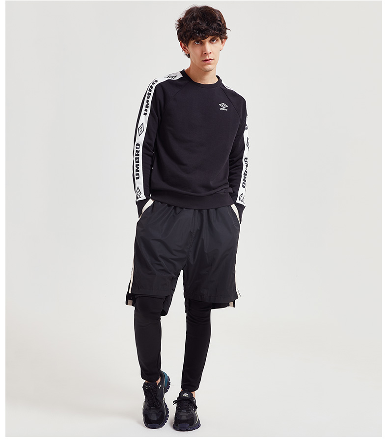 Umbro UMBRO áo len mùa xuân nam cổ tròn xu hướng chuỗi áo len thể thao - Thể thao lông cừu / jumper áo hoodie hồng