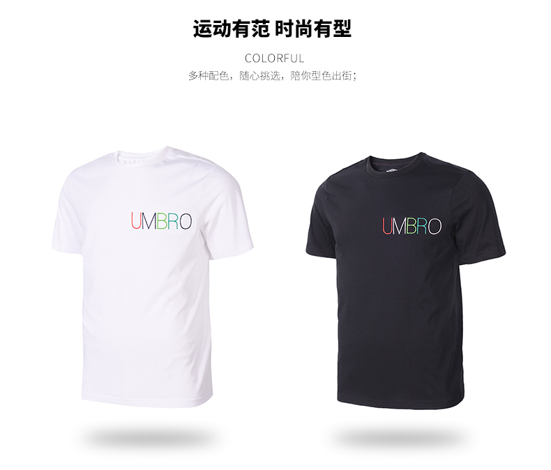 UMBRO Ô 2019 Mùa hè Mới Nam Đơn giản Mẫu chữ đơn giản Thể thao Áo thun ngắn tay UI192AP2553 - Áo phông thể thao áo thun thể thao nữ
