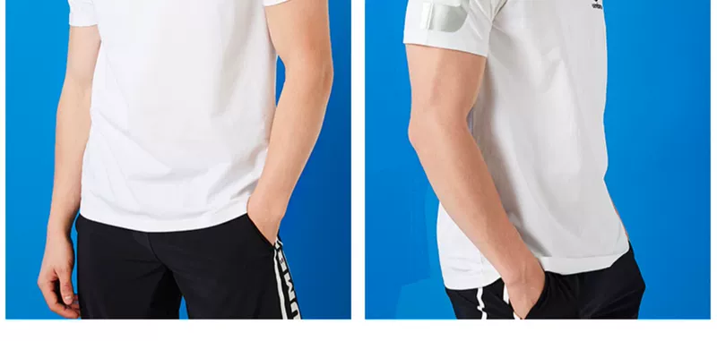 UMBRO yinbao 2019 hè mới nam cổ tròn đơn giản hoang dã thể thao giản dị áo thun ngắn tay - Áo phông thể thao