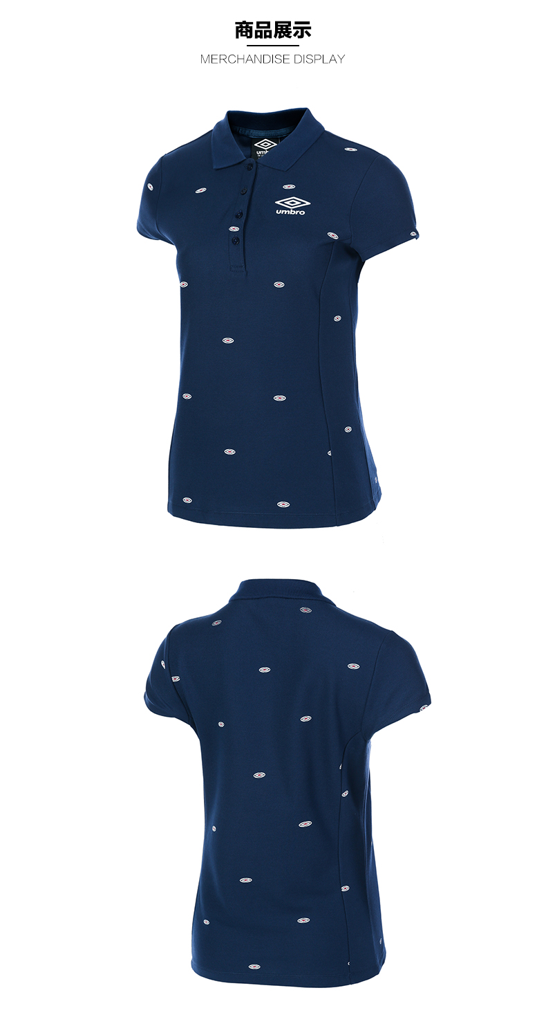 Umbro UMBRO Womens 2018 mới áo ngắn tay thể thao Polo áo thun nữ thoáng khí hoang dã áo khoác polo